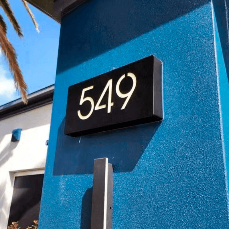 Custom House Number Light Box Address Signs - VINTAGE SIGN