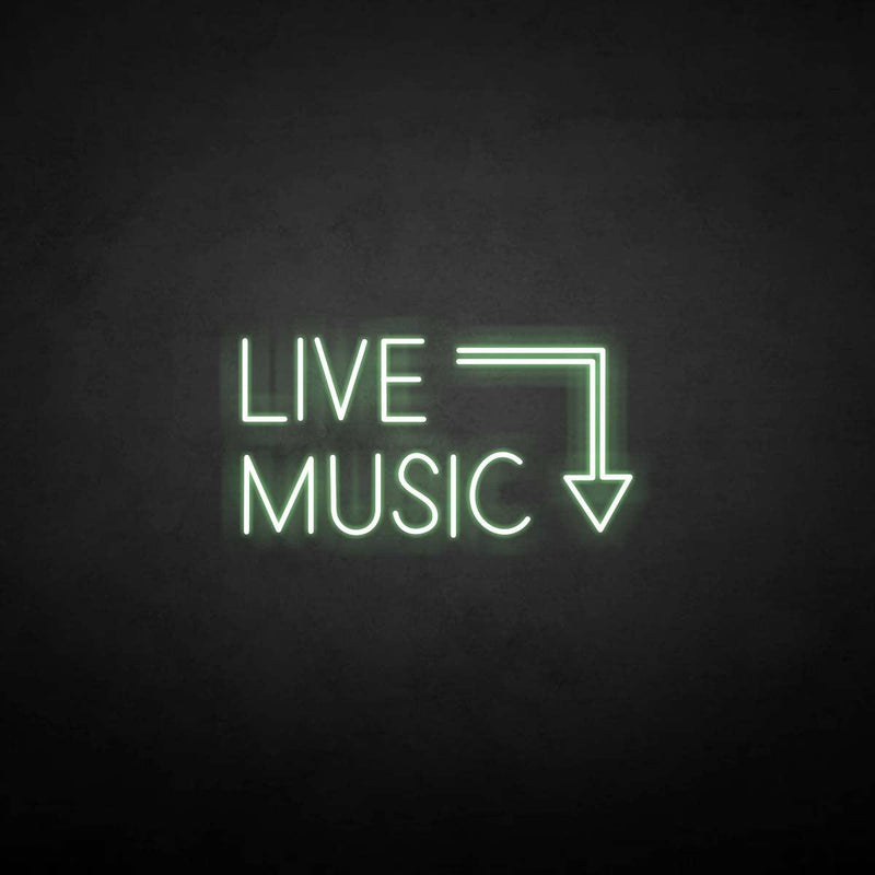 'Live music' neon sign