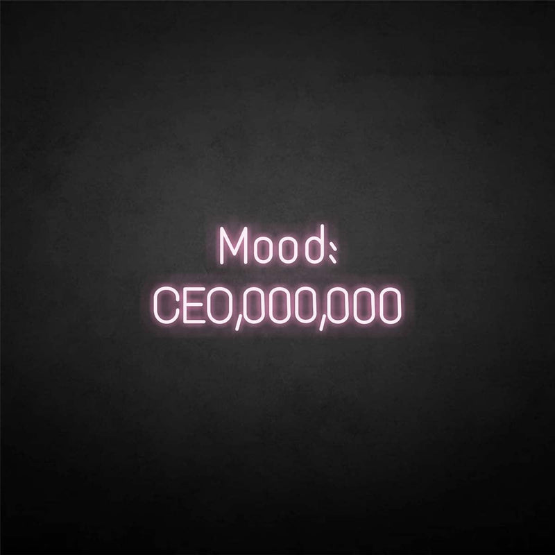 Enseigne au néon 'Mood CEO'
