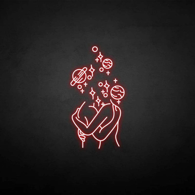 'The love of planet' neon sign