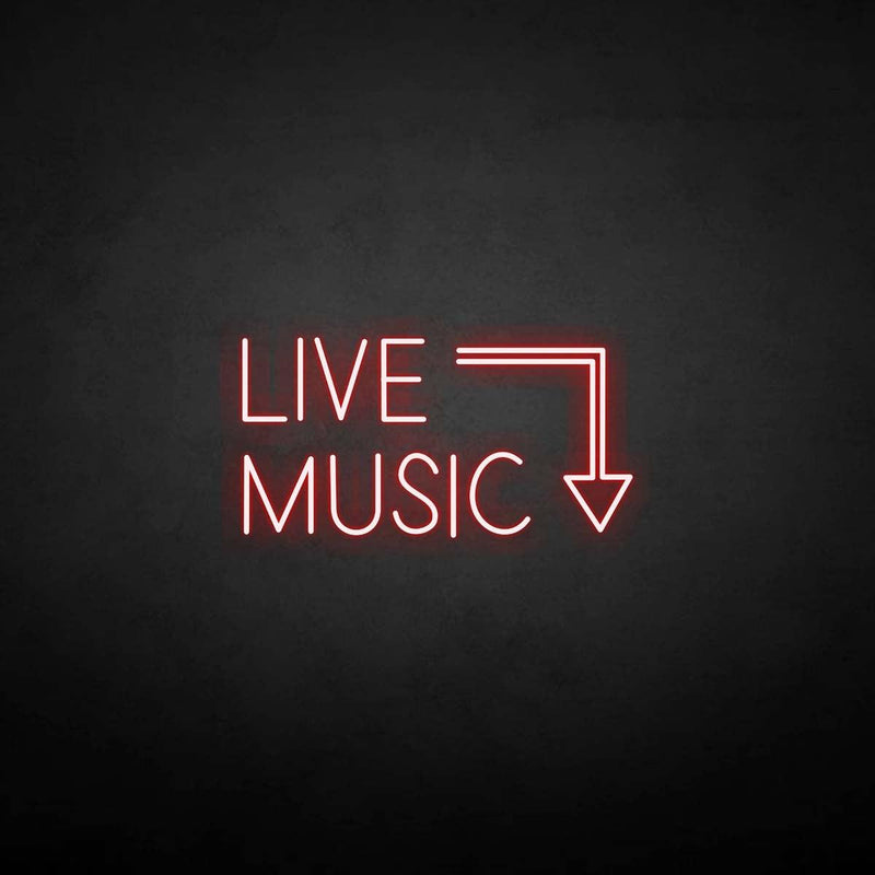 'Live music' neon sign