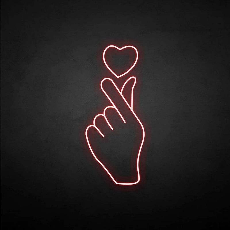'finger heart' neon sign - VINTAGE SIGN