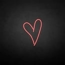 'Flat heart' neon sign - VINTAGE SIGN