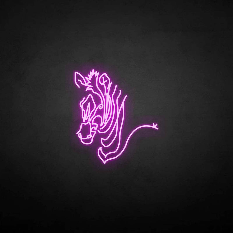 'Zebra' neon sign