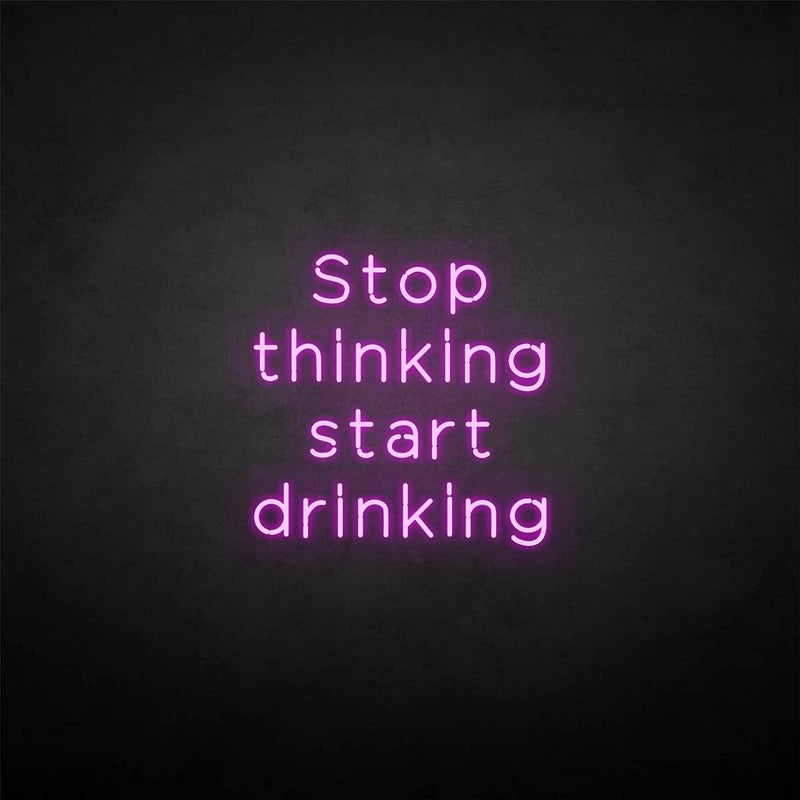 'Stop thinking' neon sign - VINTAGE SIGN