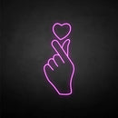 'finger heart' neon sign - VINTAGE SIGN