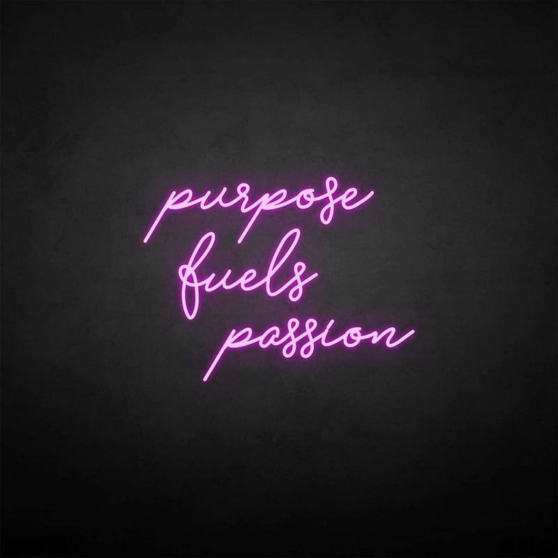 Enseigne au néon « Le but alimente la passion »