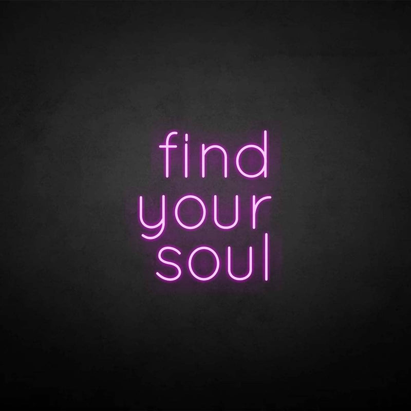 'Find your soul' neon sign - VINTAGE SIGN