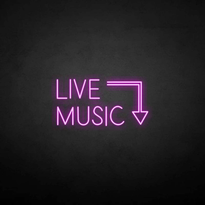 'Live music' neon sign - VINTAGE SIGN