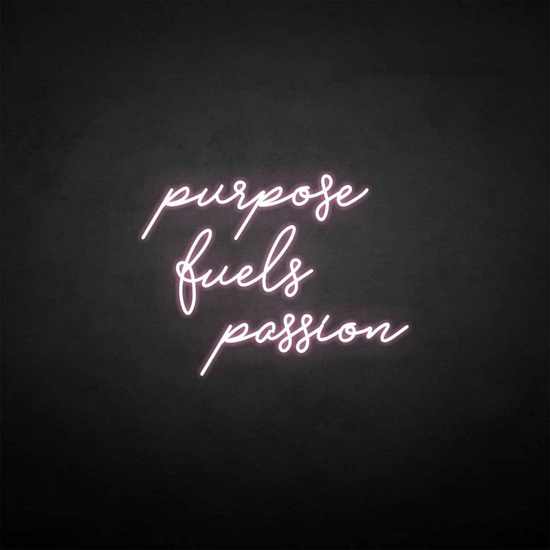 Enseigne au néon « Le but alimente la passion »