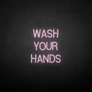'WASH YOUR HANDS' neon sign - VINTAGE SIGN