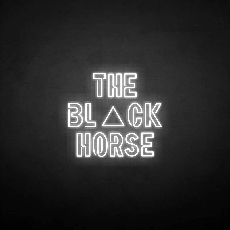 Enseigne néon 'Le cheval noir'