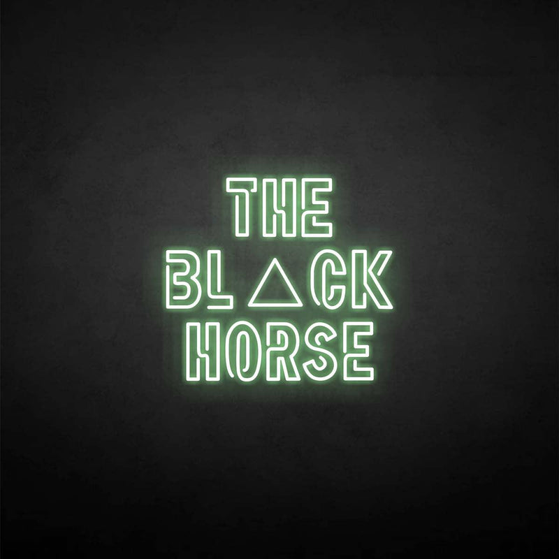 Enseigne néon 'Le cheval noir'