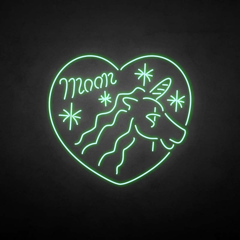 'Unicorn with heart' neon sign - VINTAGE SIGN
