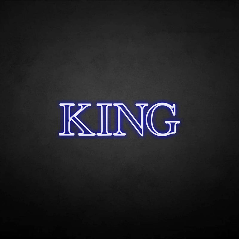 'KING' neon sign