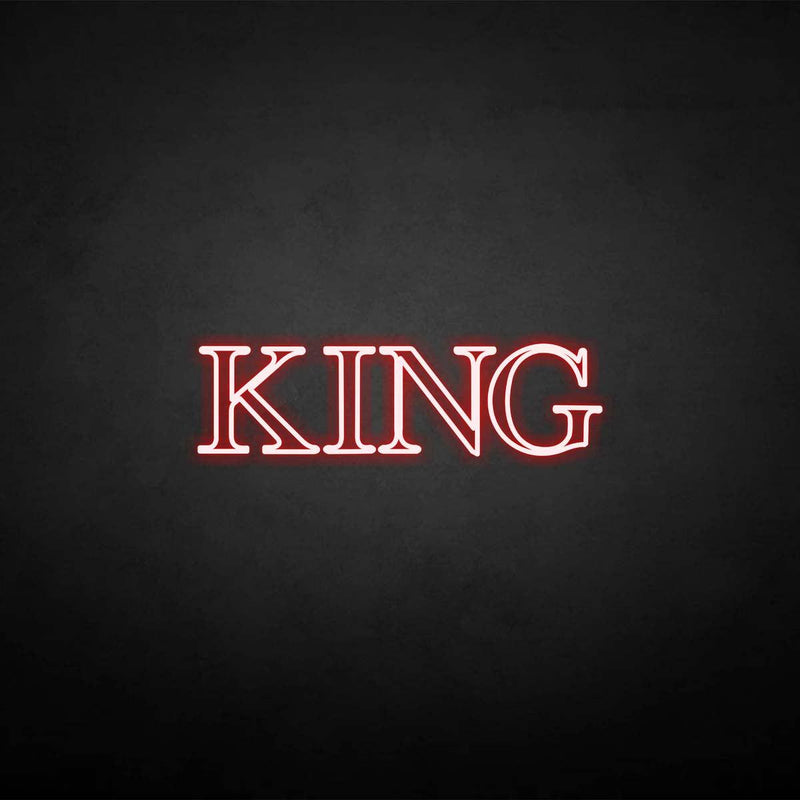 'KING' neon sign