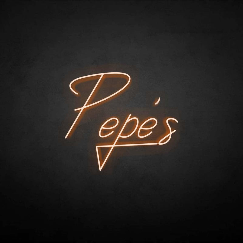 'Pepe's' neon sign