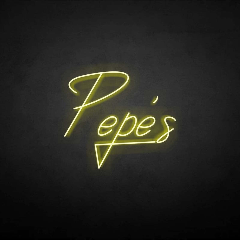 'Pepe's' neon sign
