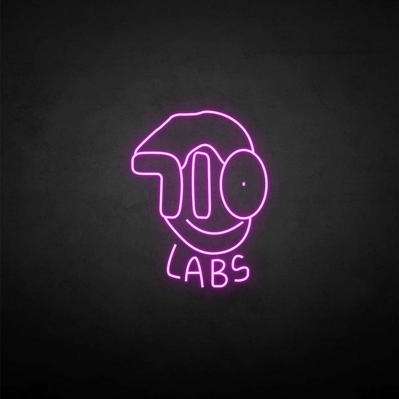 'LABS' neon sign