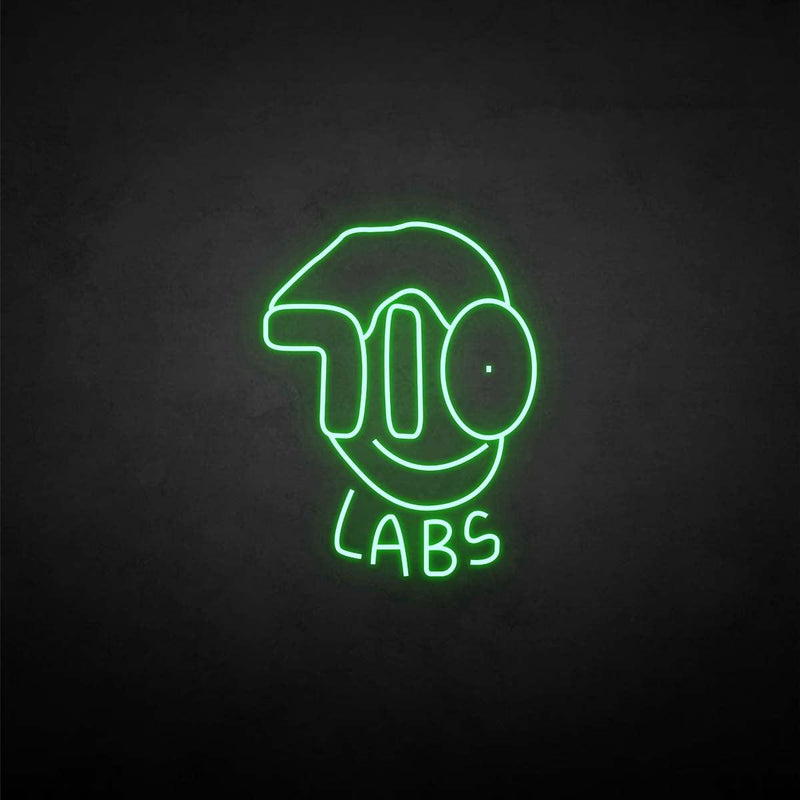 'LABS' neon sign