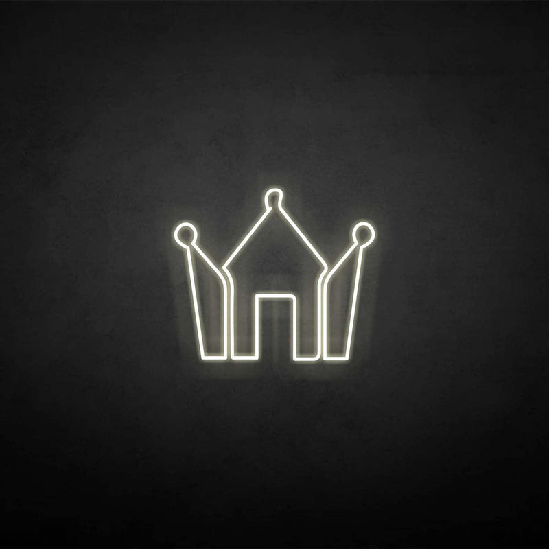 'Crown with diamond' neon sign