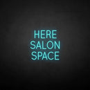 'HERE SALON SPACE' neon sign - VINTAGE SIGN