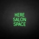 'HERE SALON SPACE' neon sign - VINTAGE SIGN