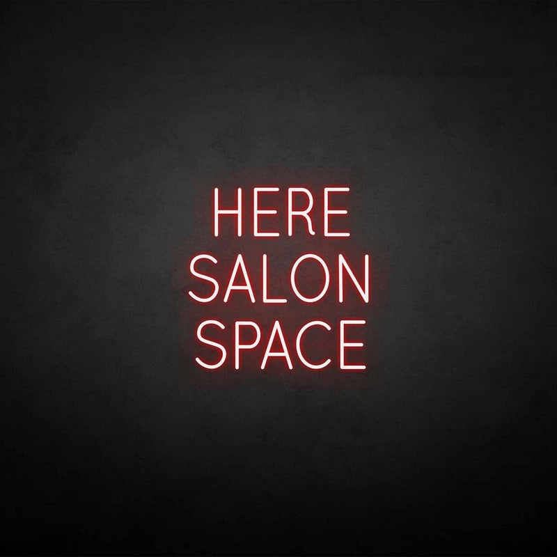 'HERE SALON SPACE' neon sign - VINTAGE SIGN