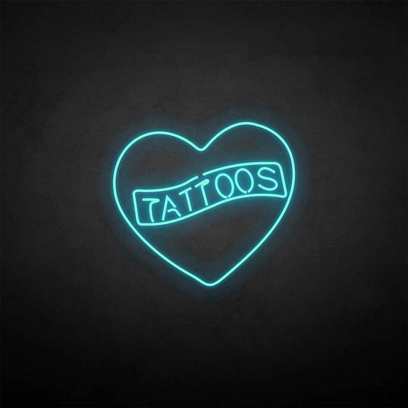 'Tattoos' neon sign
