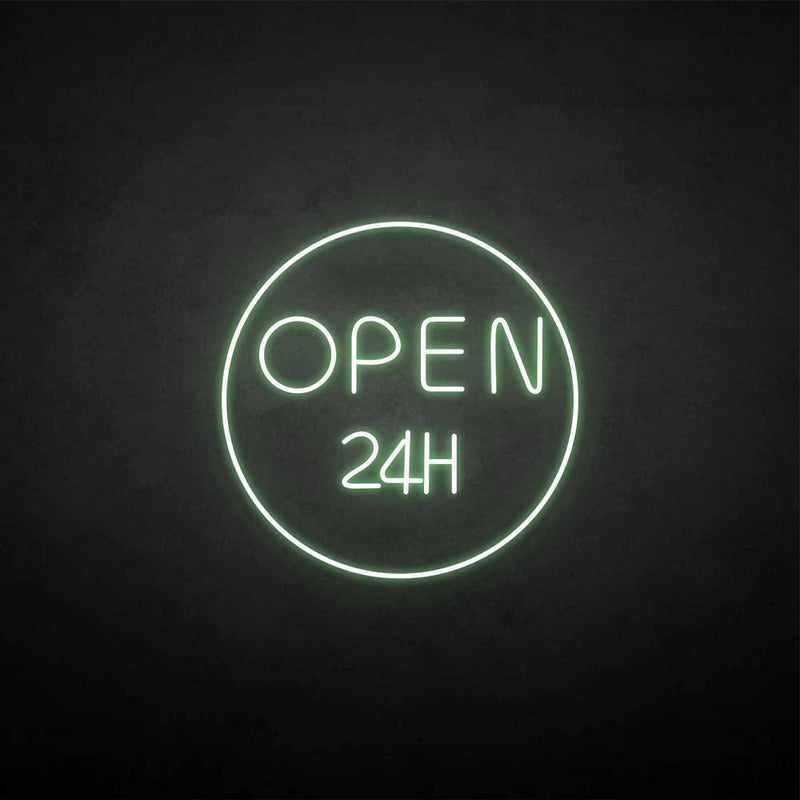 'OPEN 24H' neon sign - VINTAGE SIGN