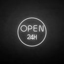 'OPEN 24H' neon sign - VINTAGE SIGN