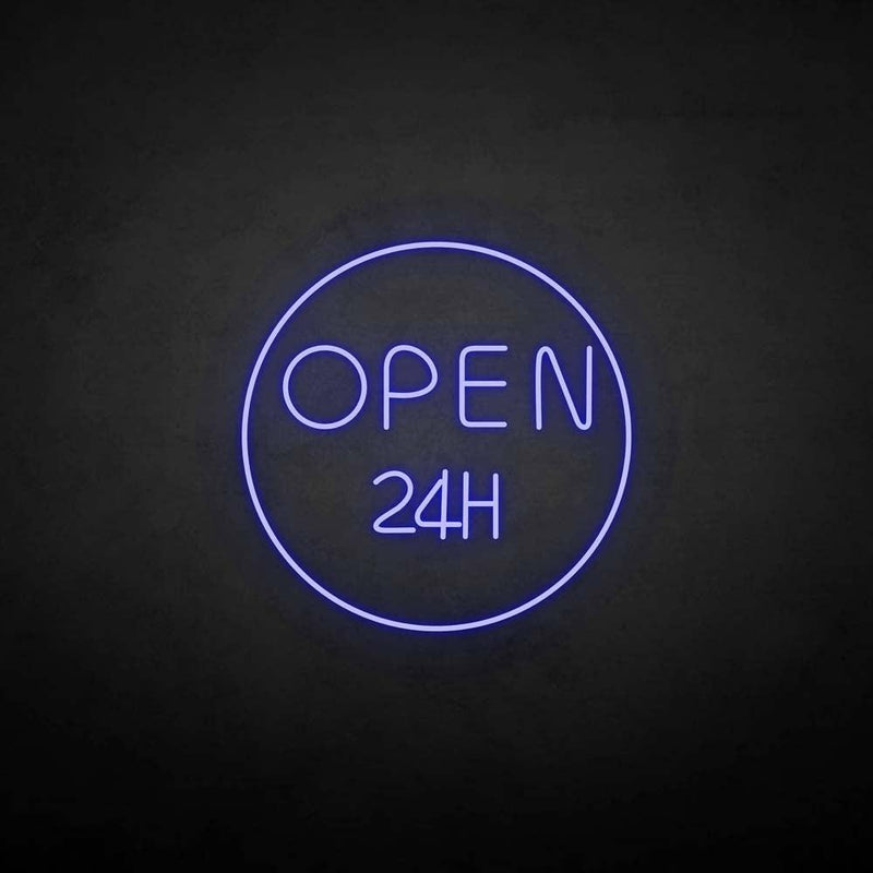 'OPEN 24H' neon sign - VINTAGE SIGN