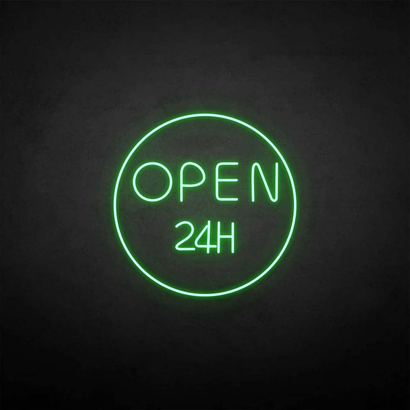 'OPEN 24H' neon sign - VINTAGE SIGN