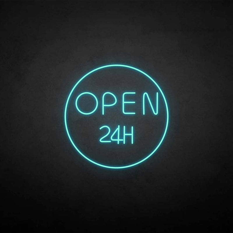 'OPEN 24H' neon sign - VINTAGE SIGN