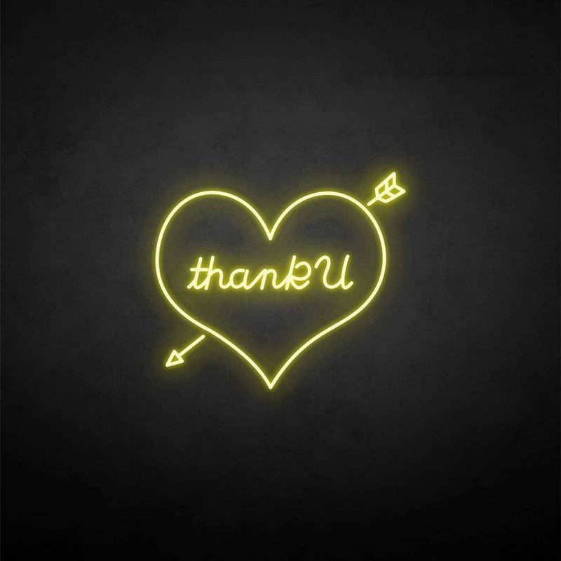 'Thank U' neon sign