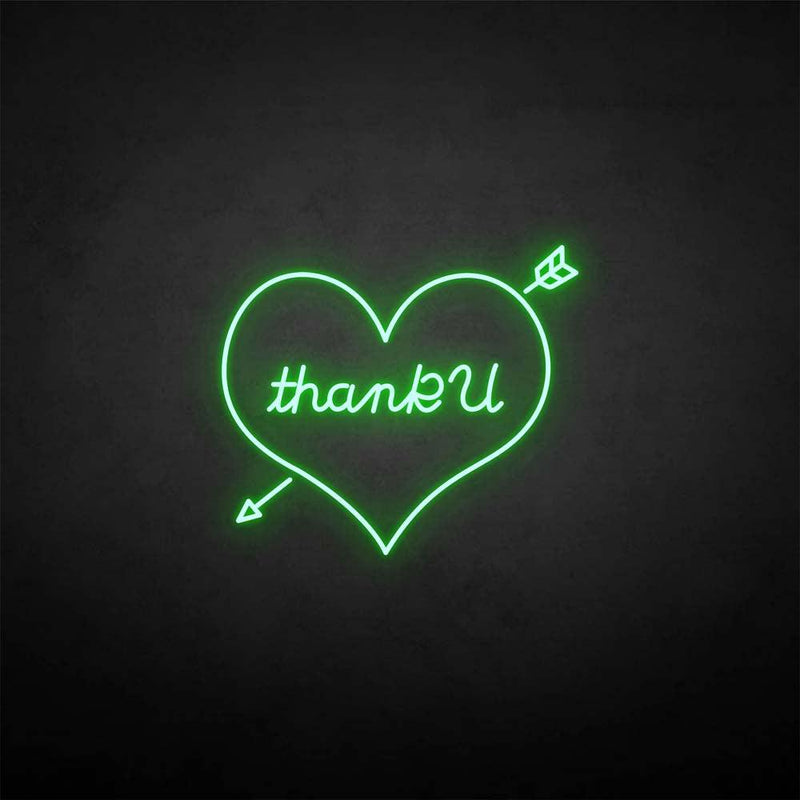 'Thank U' neon sign