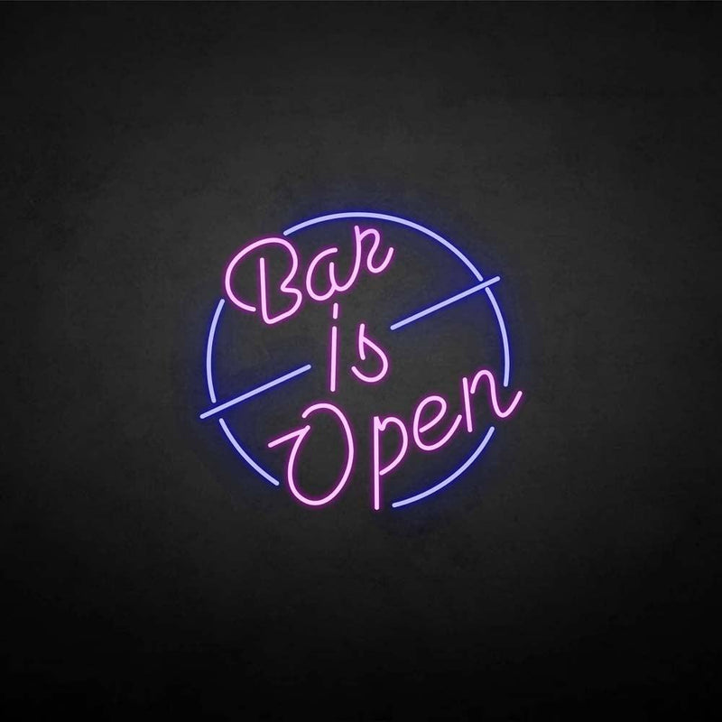 'Bar is open' neon sign - VINTAGE SIGN