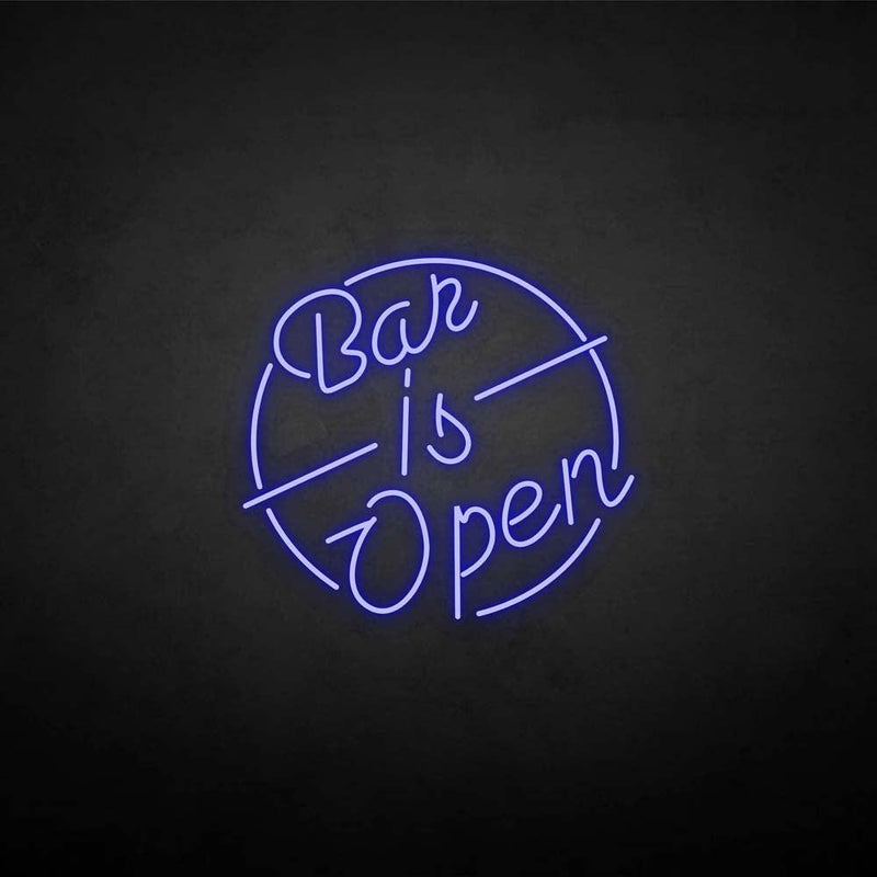 Enseigne au néon "Le bar est ouvert"