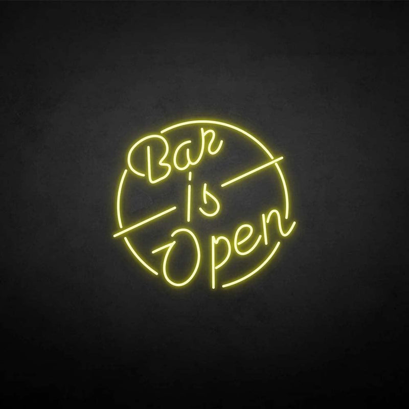 Leuchtreklame "Bar ist geöffnet".