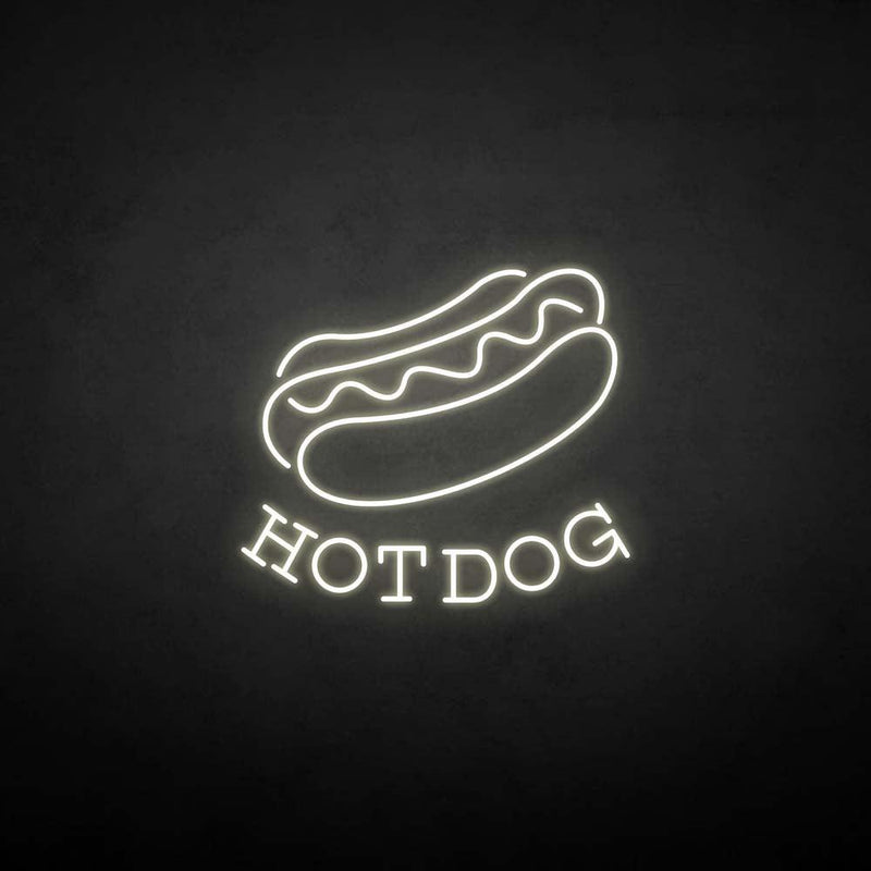 Enseigne au néon 'Hot dog'