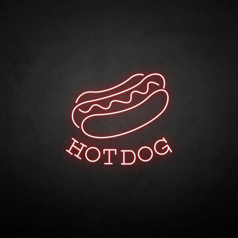 Enseigne au néon 'Hot dog'