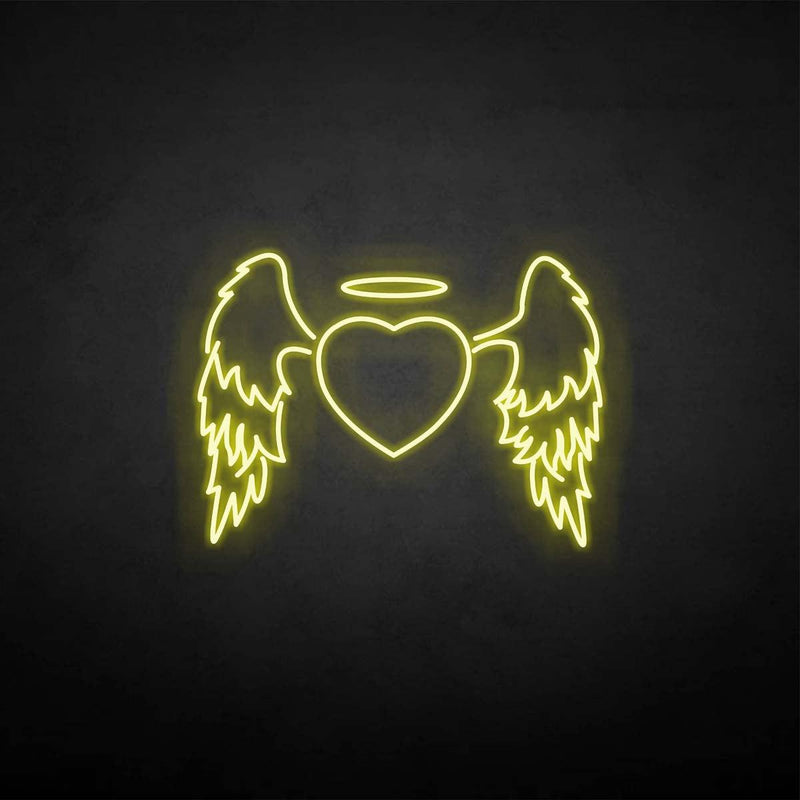 'Wings with heart' neon sign - VINTAGE SIGN