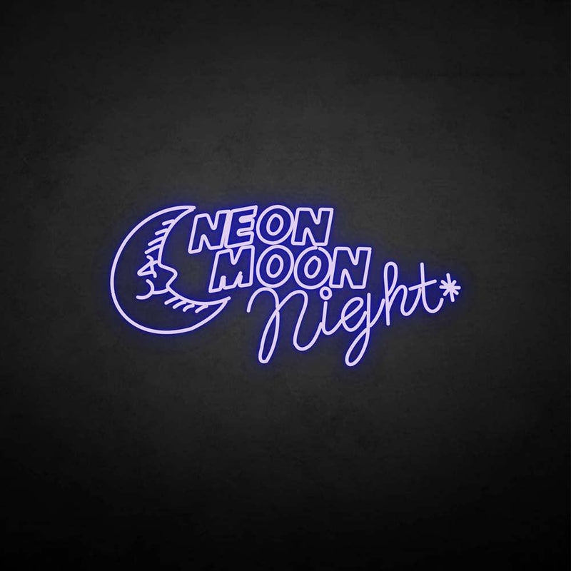 'Neon moon night' neon sign