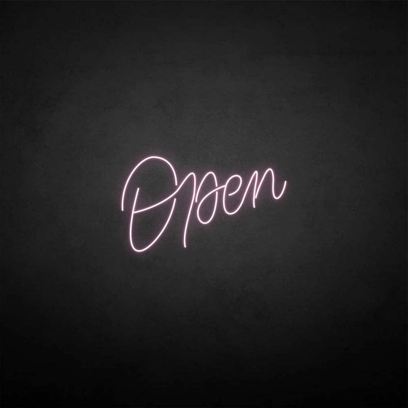 'OPEN 2' neon sign