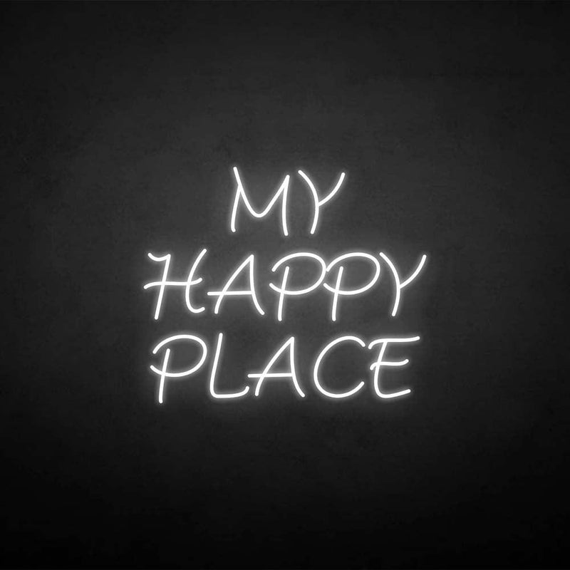 'MY HAPPY PLACE' neon sign - VINTAGE SIGN