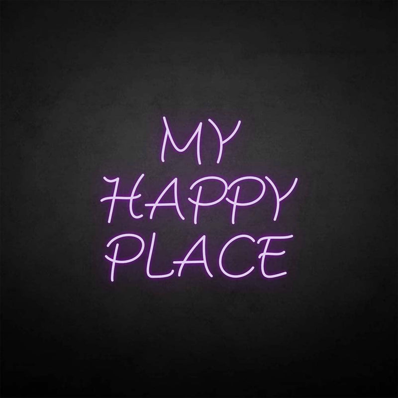 'MY HAPPY PLACE' neon sign