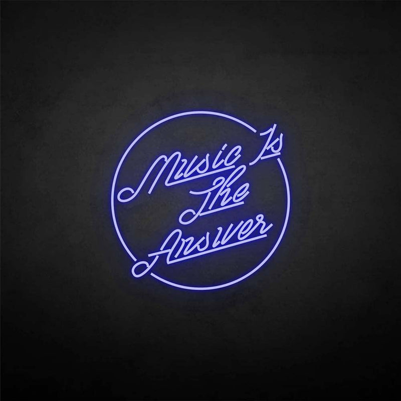 'Music is the answer' neon sign - VINTAGE SIGN
