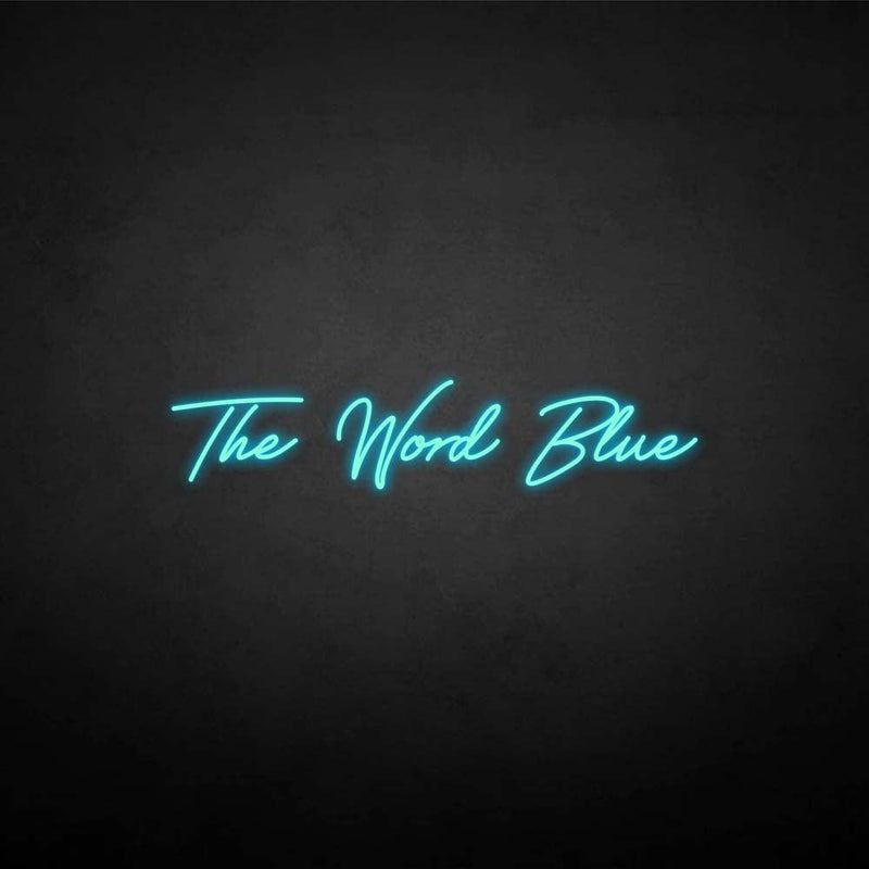 'The world blue' neon sign - VINTAGE SIGN