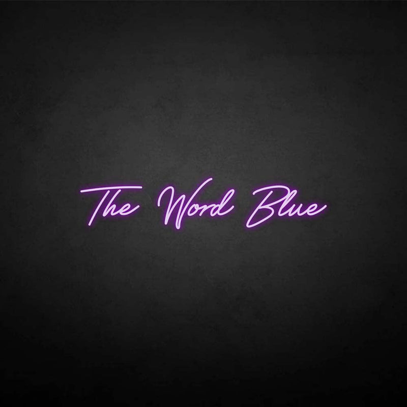 'The world blue' neon sign - VINTAGE SIGN