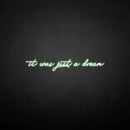 'It was just a dream' neon sign - VINTAGE SIGN